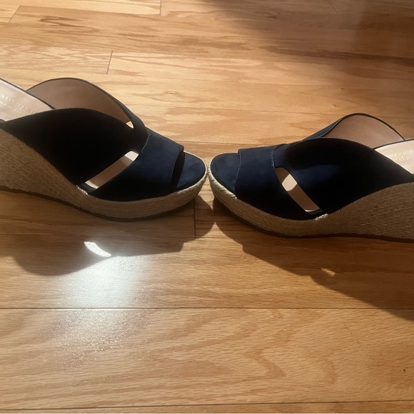 Kate Spade Tropez Wedge 7M Navy Blue - Picture 4 of 6